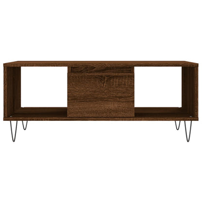 Tavolino da Salotto Rovere Marrone 90x50x36,5 cm in Multistrato | homemem39