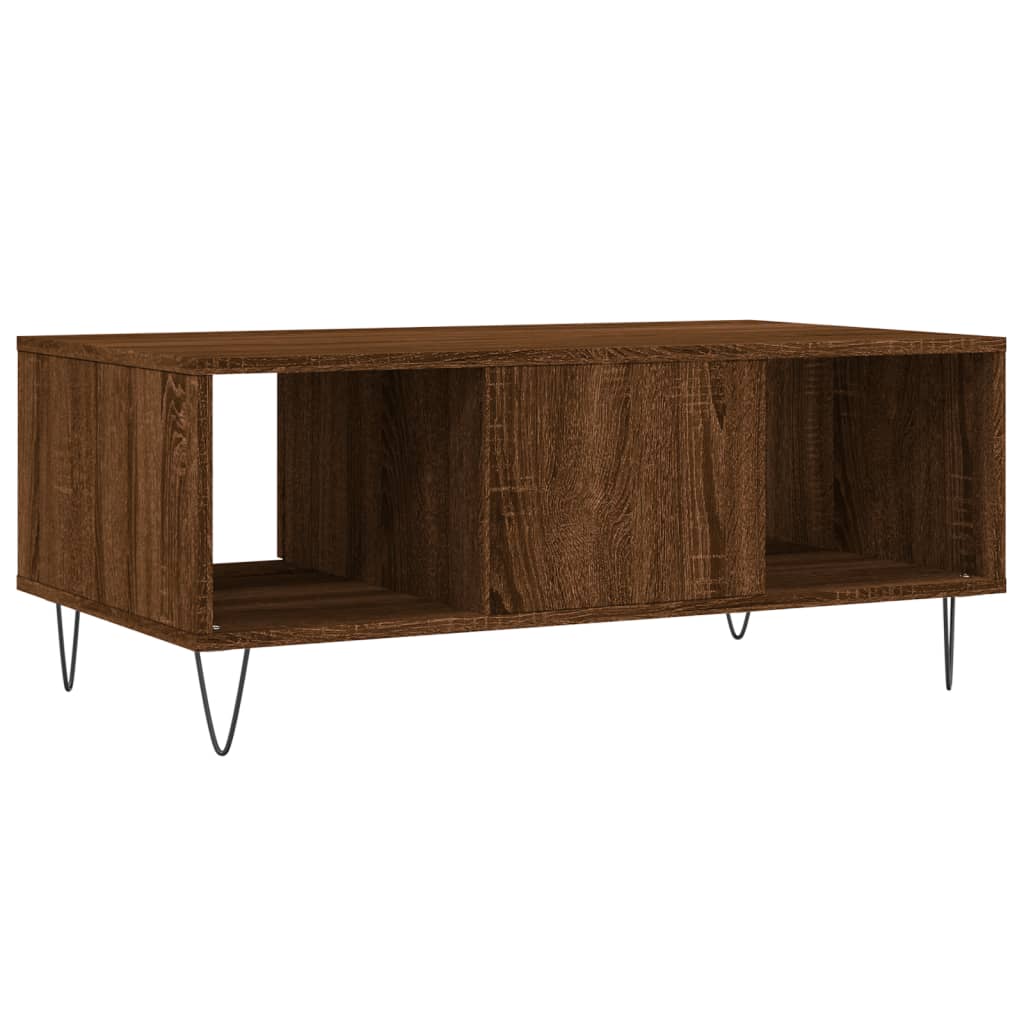 Tavolino da Salotto Rovere Marrone 90x50x36,5 cm in Multistrato | homemem39