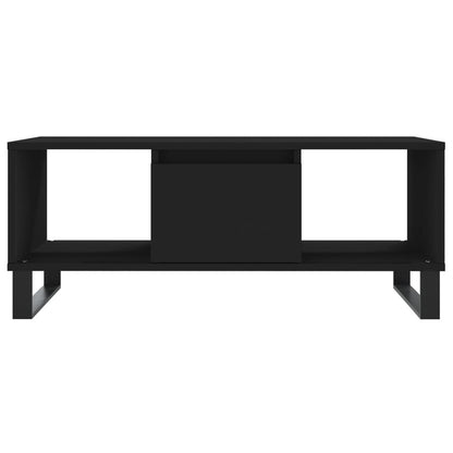 Tavolino da Salotto Nero 90x50x36,5 cm in Legno Multistrato | homemem39