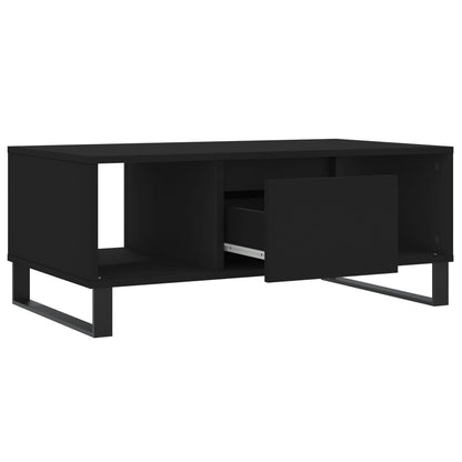 Tavolino da Salotto Nero 90x50x36,5 cm in Legno Multistrato | homemem39