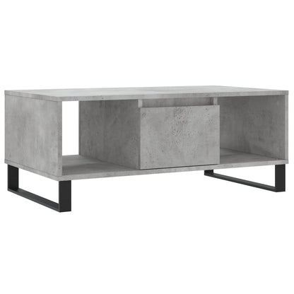 Tavolino Salotto Grigio Cemento 90x50x36,5 cm Legno Multistrato | homemem39