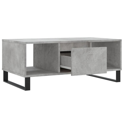 Tavolino Salotto Grigio Cemento 90x50x36,5 cm Legno Multistrato | homemem39