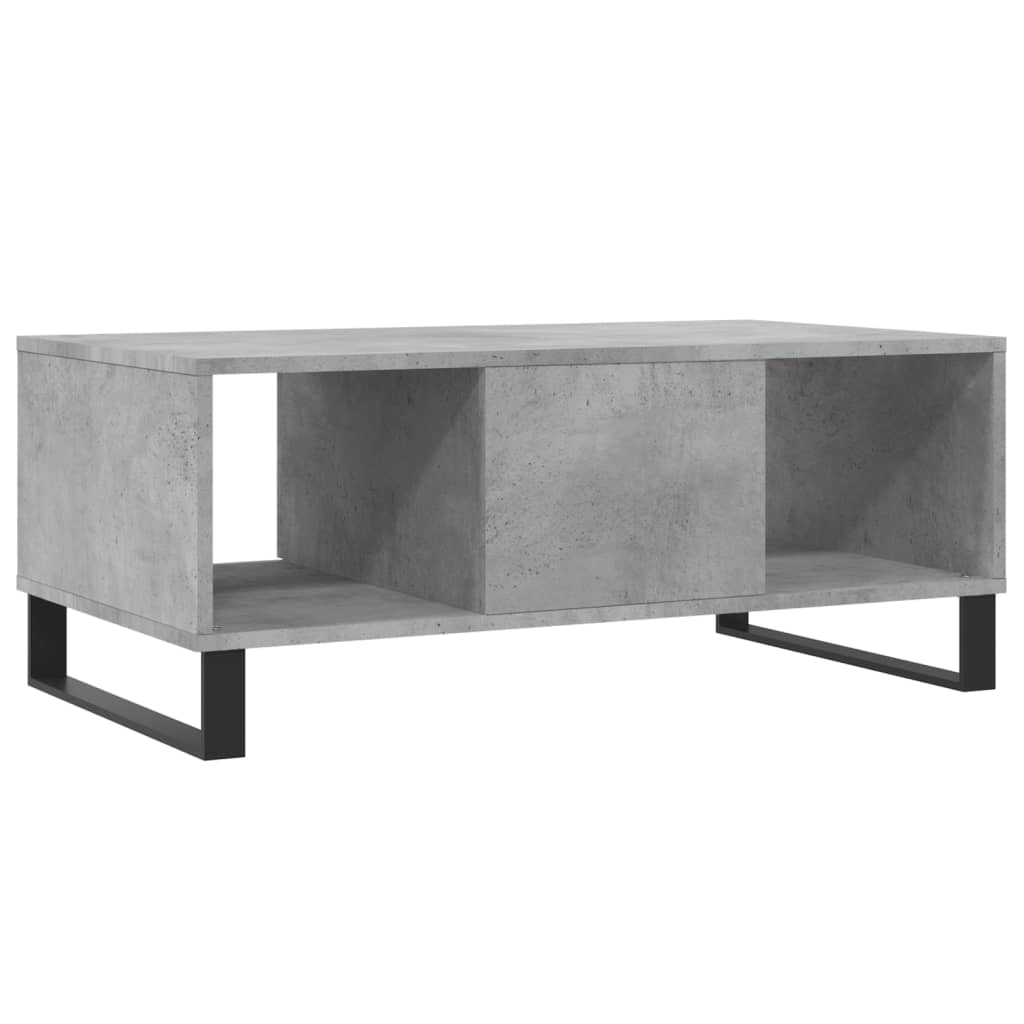 Tavolino Salotto Grigio Cemento 90x50x36,5 cm Legno Multistrato | homemem39