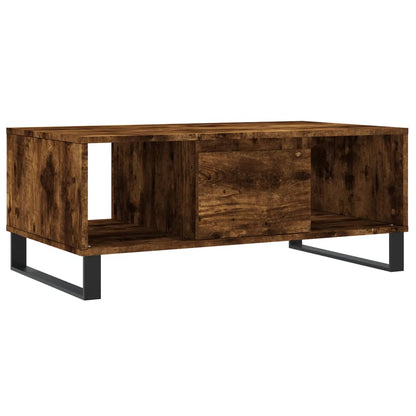 Tavolino da Salotto Rovere Fumo 90x50x36,5 cm Legno Multistrato | homemem39
