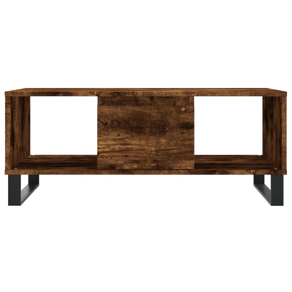 Tavolino da Salotto Rovere Fumo 90x50x36,5 cm Legno Multistrato | homemem39