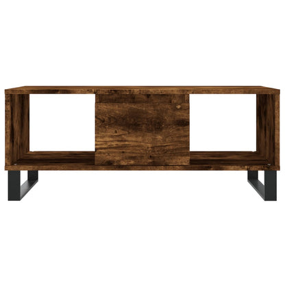 Tavolino da Salotto Rovere Fumo 90x50x36,5 cm Legno Multistrato | homemem39