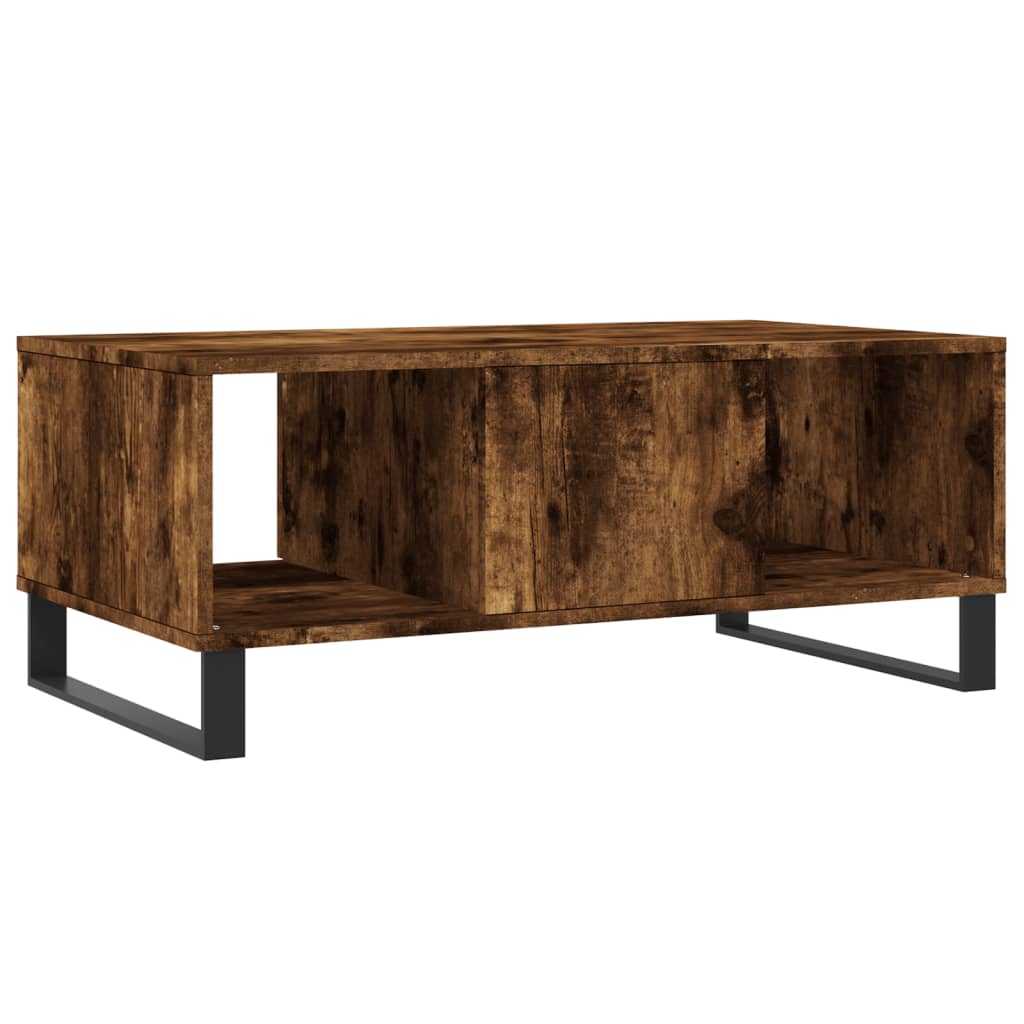 Tavolino da Salotto Rovere Fumo 90x50x36,5 cm Legno Multistrato | homemem39