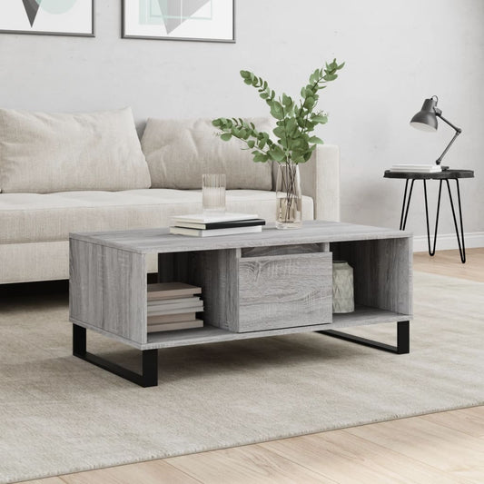Tavolino Salotto Grigio Sonoma 90x50x36,5 cm Legno Multistrato | homemem39