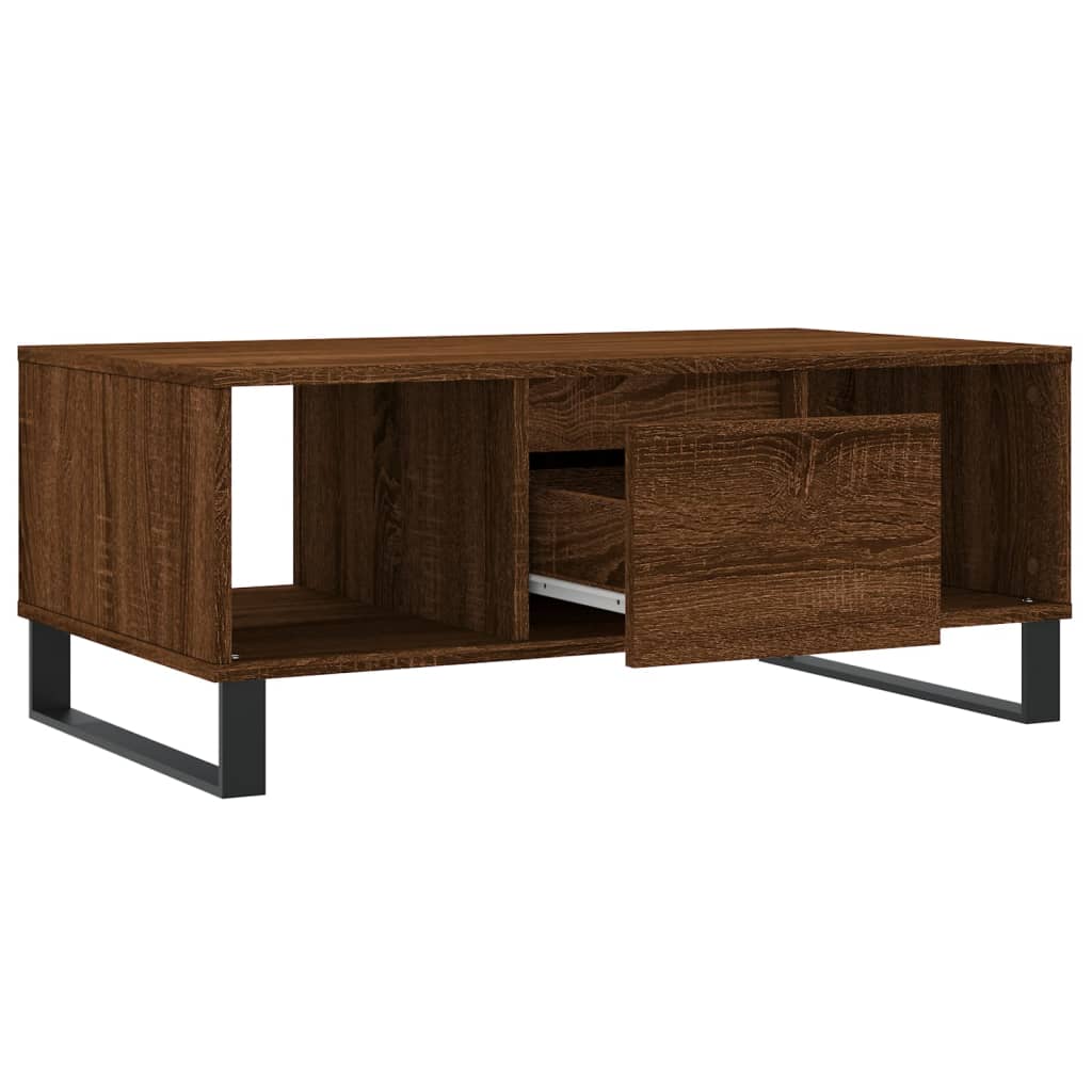 Tavolino da Salotto Rovere Marrone 90x50x36,5 cm in Multistrato | homemem39