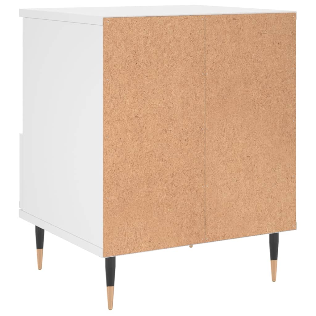Comodini 2pz Bianchi 40x35x50 cm in Legno Multistrato - homemem39