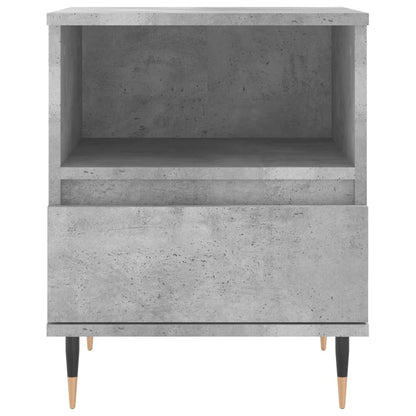 Comodino Grigio Cemento 40x35x50 cm in Legno Multistrato - homemem39