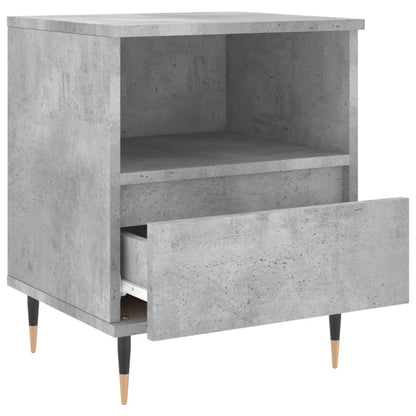 Comodino Grigio Cemento 40x35x50 cm in Legno Multistrato - homemem39