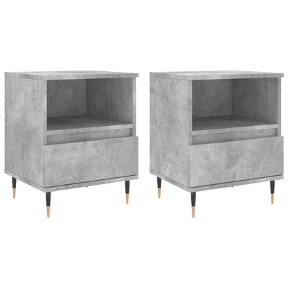 Comodini 2pz Grigio Cemento 40x35x50 cm in Legno Multistrato - homemem39