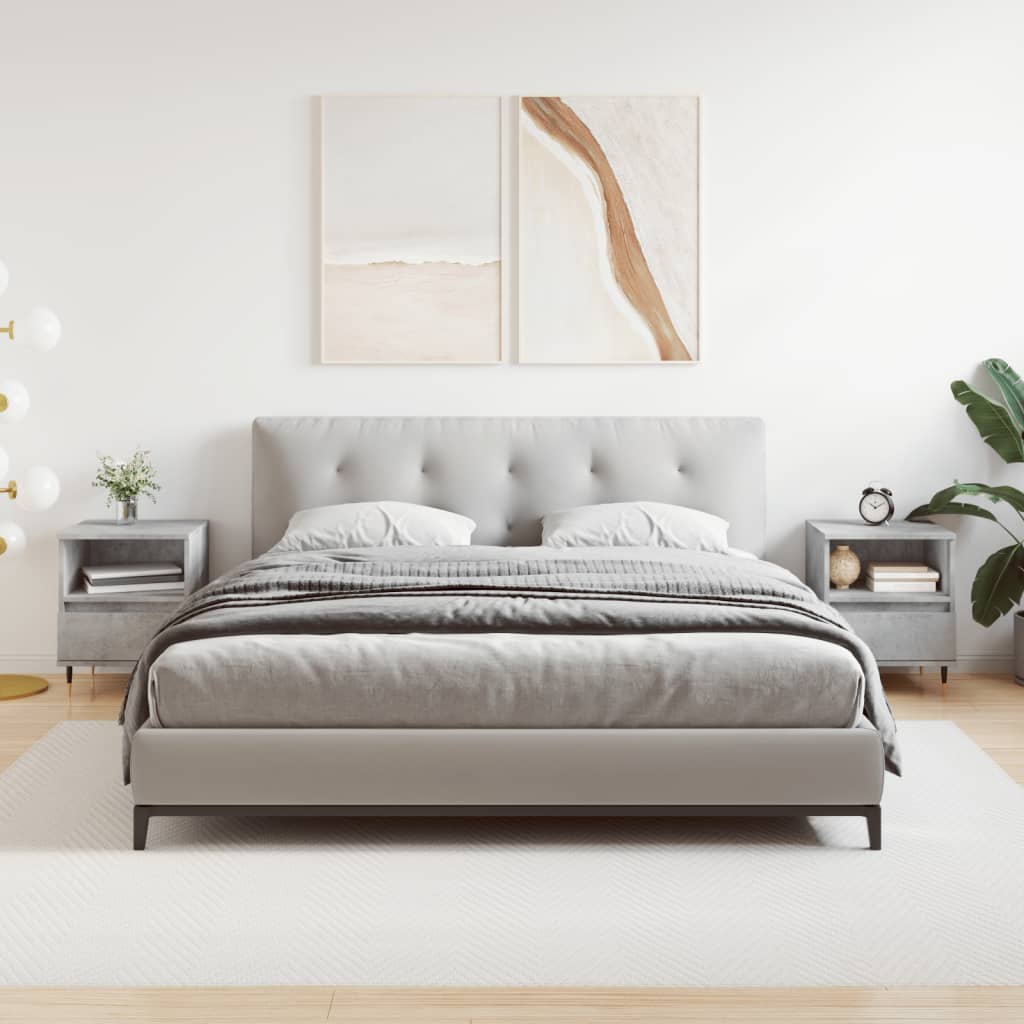 Comodini 2pz Grigio Cemento 40x35x50 cm in Legno Multistrato - homemem39