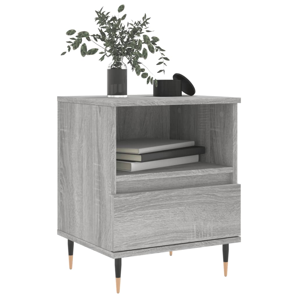 Comodini 2pz Grigio Sonoma 40x35x50 cm in Legno Multistrato - homemem39