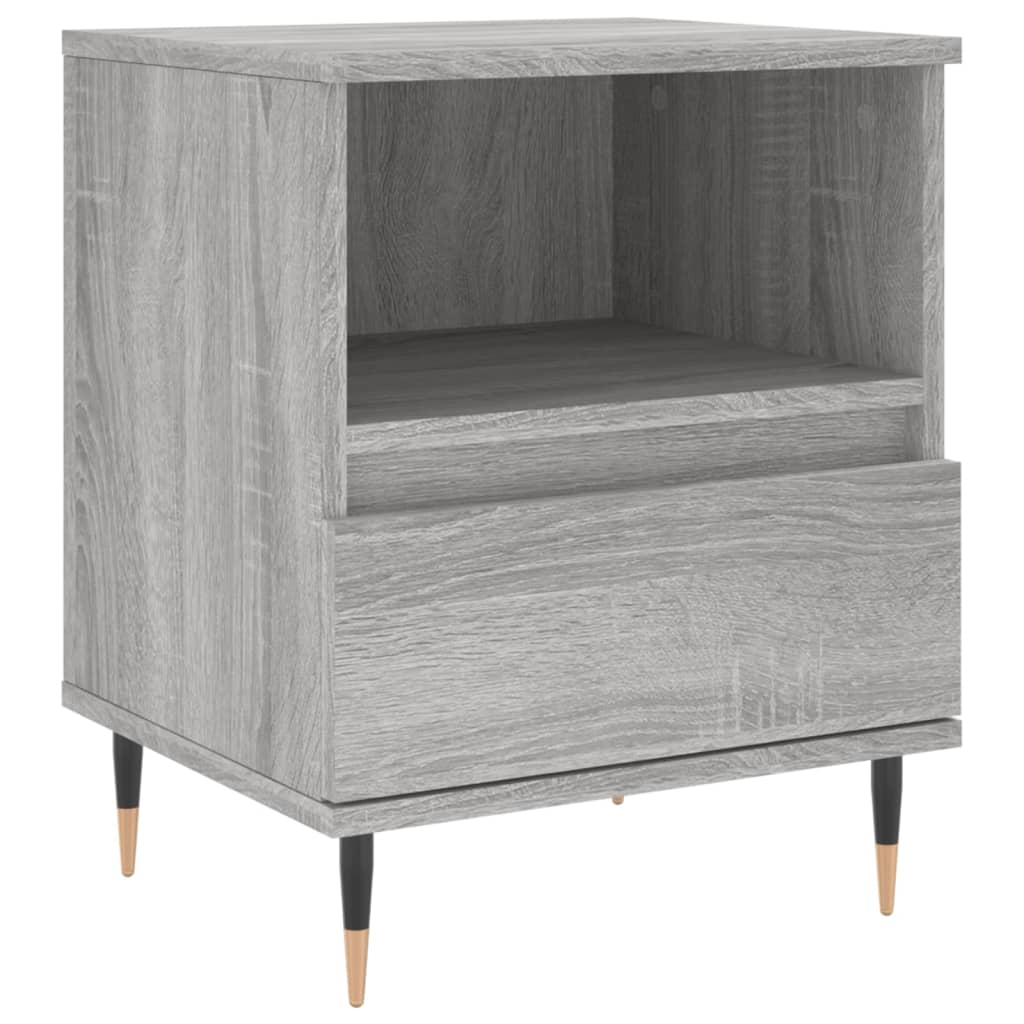 Comodini 2pz Grigio Sonoma 40x35x50 cm in Legno Multistrato - homemem39