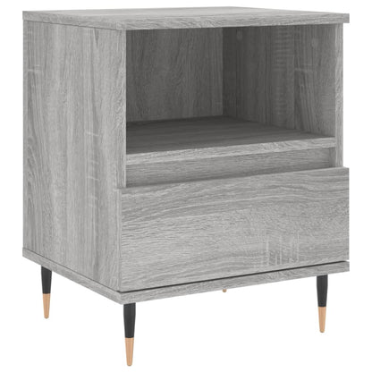 Comodini 2pz Grigio Sonoma 40x35x50 cm in Legno Multistrato - homemem39