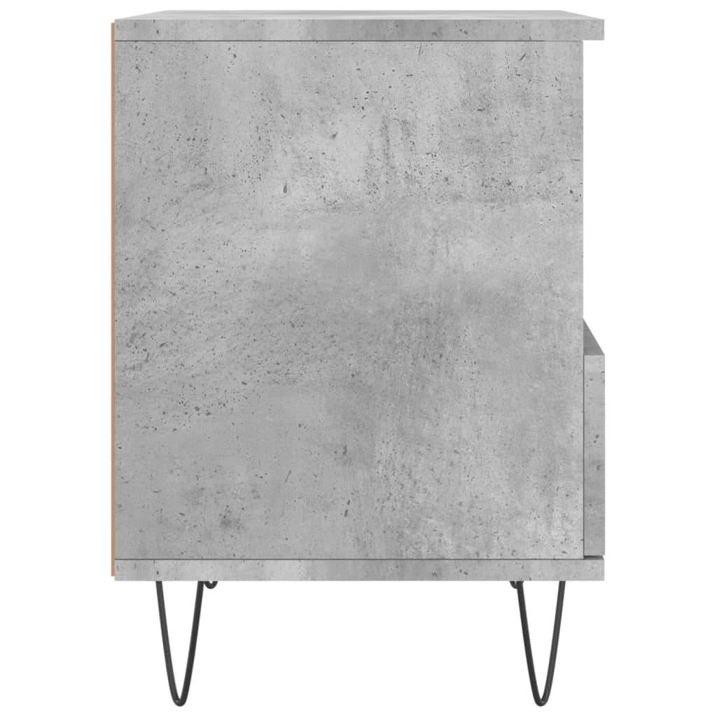 Comodino Grigio Cemento 40x35x50 cm in Legno Multistrato - homemem39
