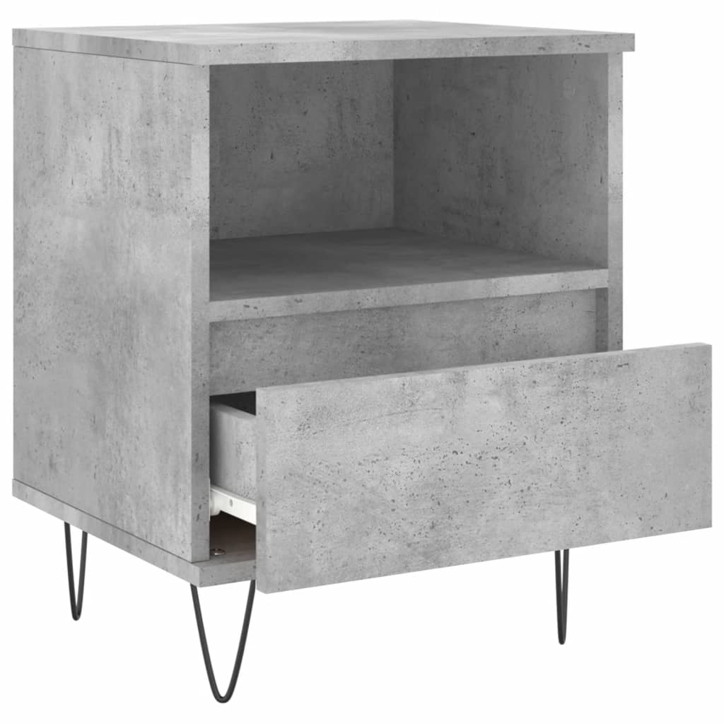 Comodini 2pz Grigio Cemento 40x35x50 cm in Legno Multistrato - homemem39