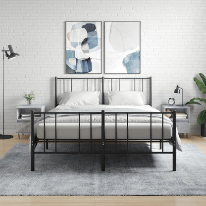 Comodini 2pz Grigio Cemento 40x35x50 cm in Legno Multistrato - homemem39