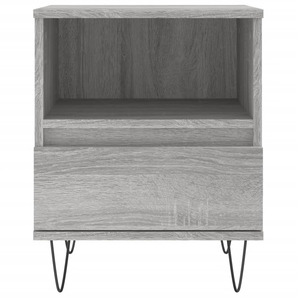 Comodino Grigio Sonoma 40x35x50 cm in Legno Multistrato - homemem39