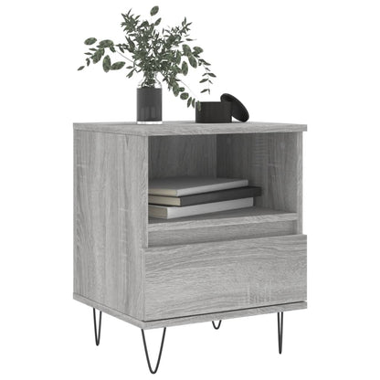 Comodini 2pz Grigio Sonoma 40x35x50 cm in Legno Multistrato - homemem39