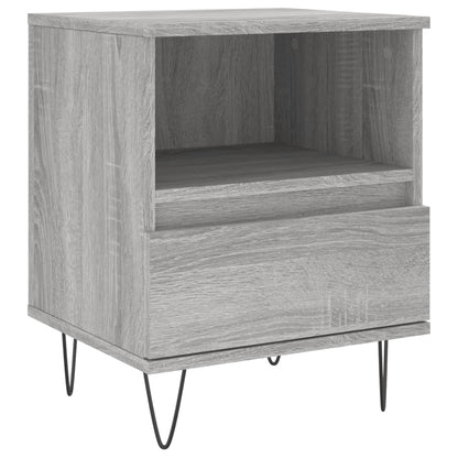 Comodini 2pz Grigio Sonoma 40x35x50 cm in Legno Multistrato - homemem39