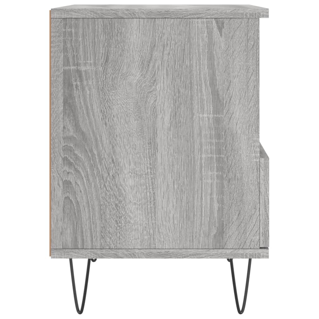 Comodini 2pz Grigio Sonoma 40x35x50 cm in Legno Multistrato - homemem39