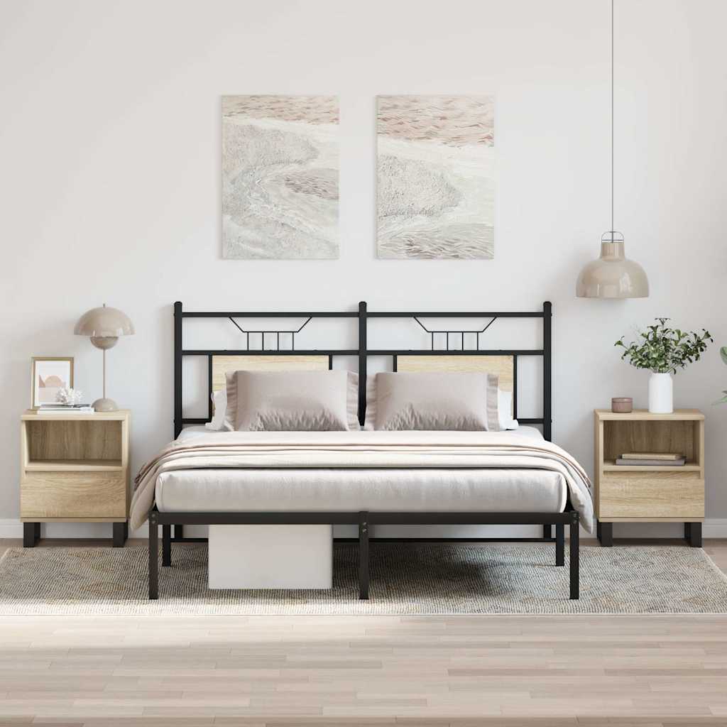 Comodini 2pz Rovere Sonoma 40x35x50 cm in Legno Multistrato - homemem39