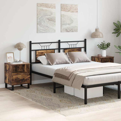 Comodini 2pz Rovere Fumo 40x35x50 cm in Legno Multistrato - homemem39