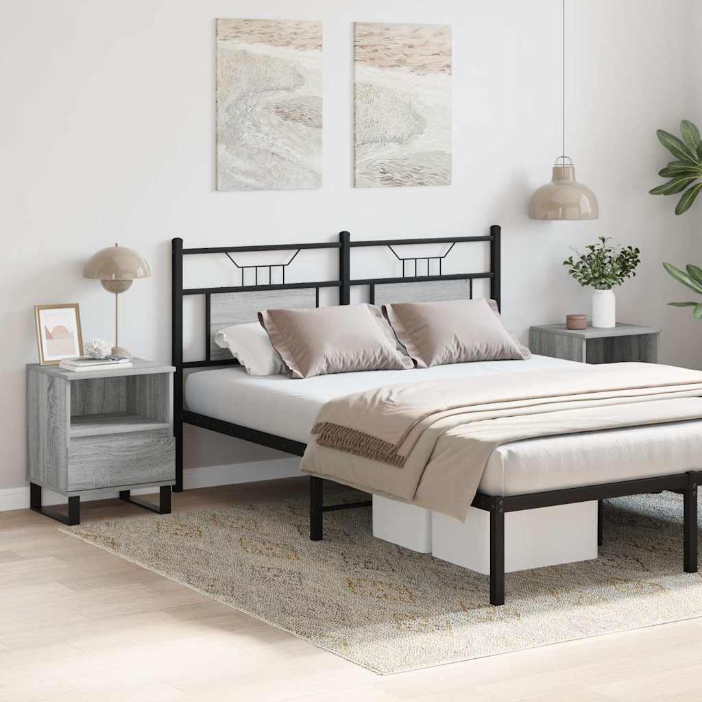 Comodini 2pz Grigio Sonoma 40x35x50 cm in Legno Multistrato - homemem39