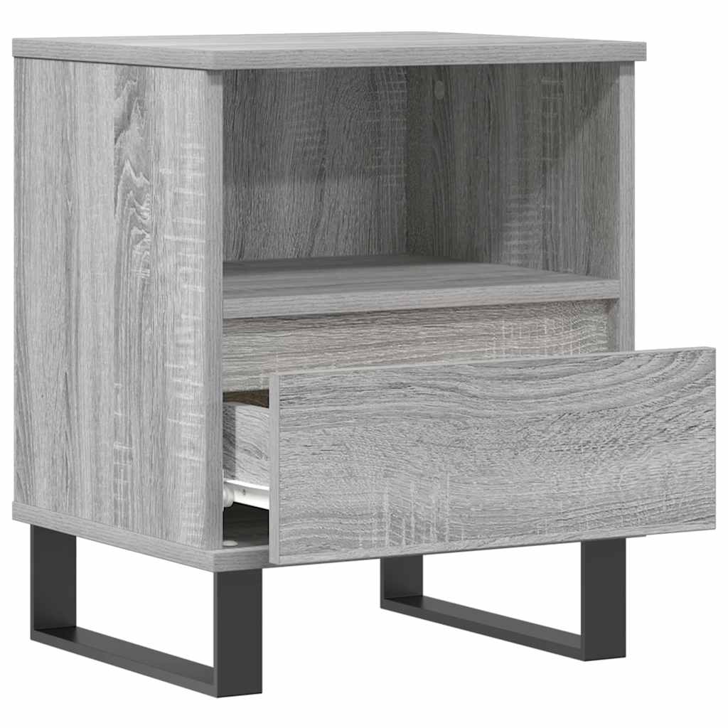 Comodini 2pz Grigio Sonoma 40x35x50 cm in Legno Multistrato - homemem39