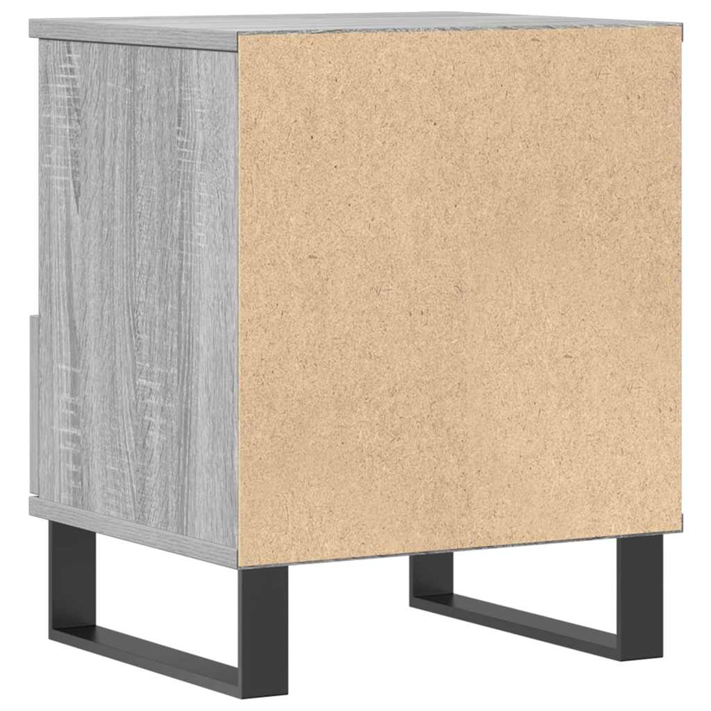 Comodini 2pz Grigio Sonoma 40x35x50 cm in Legno Multistrato - homemem39