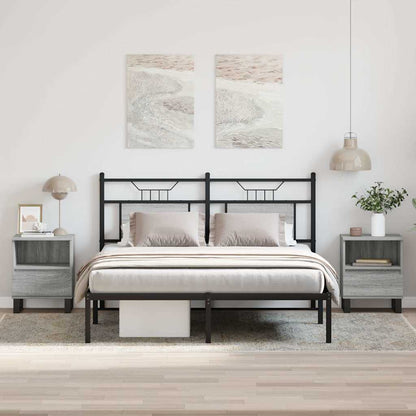 Comodini 2pz Grigio Sonoma 40x35x50 cm in Legno Multistrato - homemem39