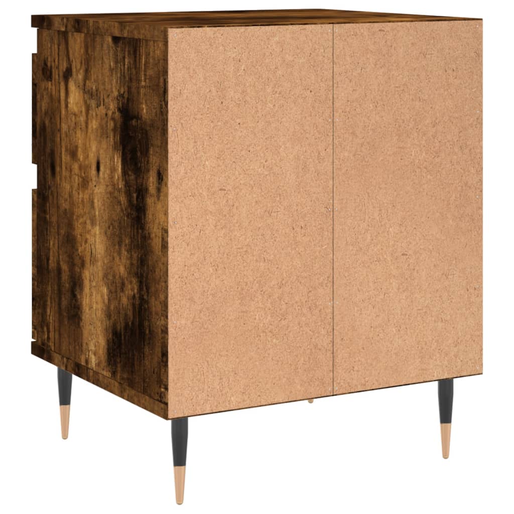 Comodini 2pz Rovere Fumo 40x35x50 cm in Legno Multistrato - homemem39