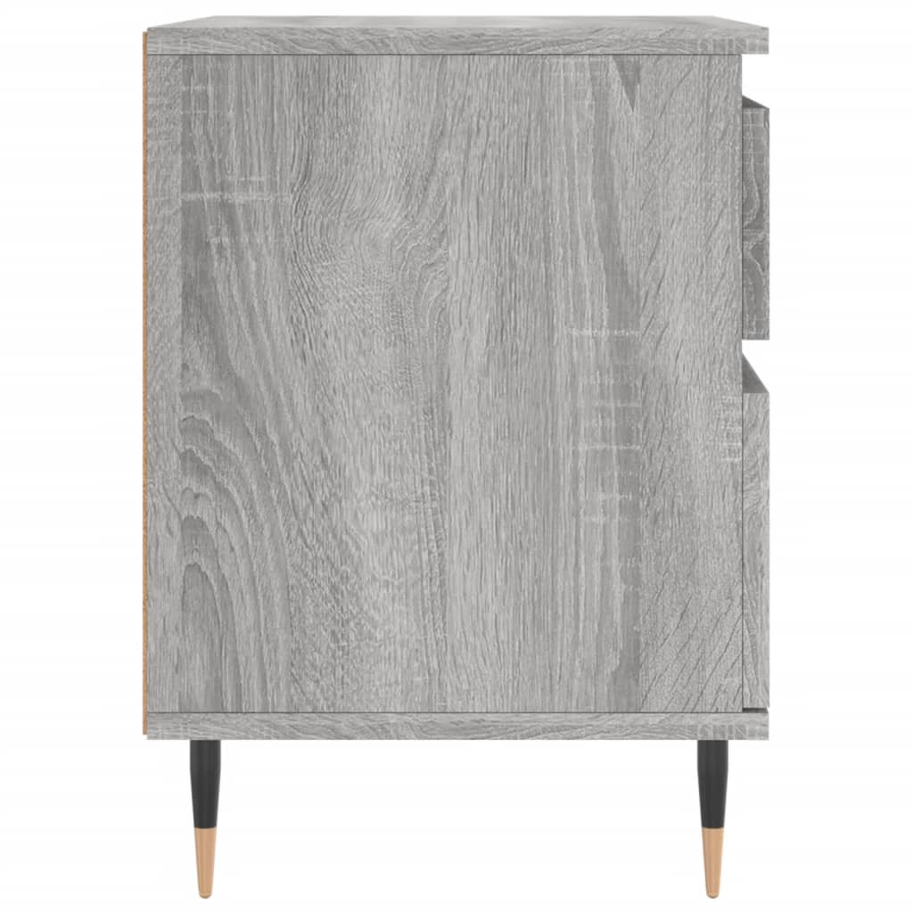 Comodini 2pz Grigio Sonoma 40x35x50 cm in Legno Multistrato - homemem39