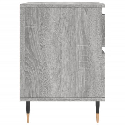 Comodini 2pz Grigio Sonoma 40x35x50 cm in Legno Multistrato - homemem39