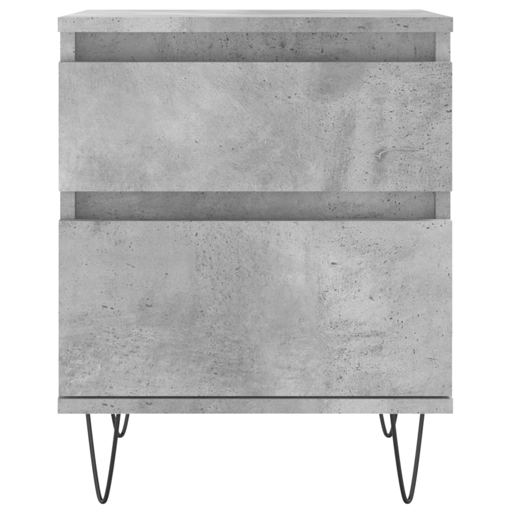 Comodino Grigio Cemento 40x35x50 cm in Legno Multistrato - homemem39