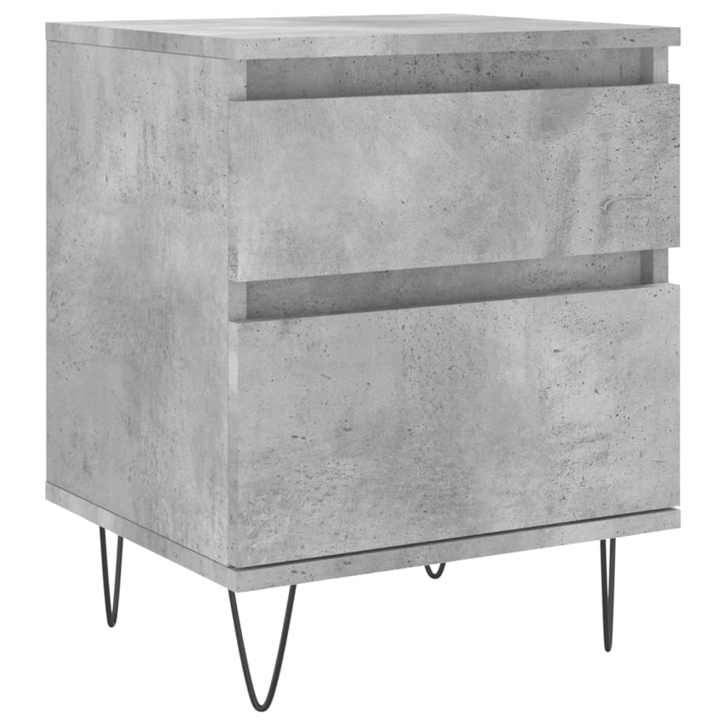 Comodini 2pz Grigio Cemento 40x35x50 cm in Legno Multistrato - homemem39