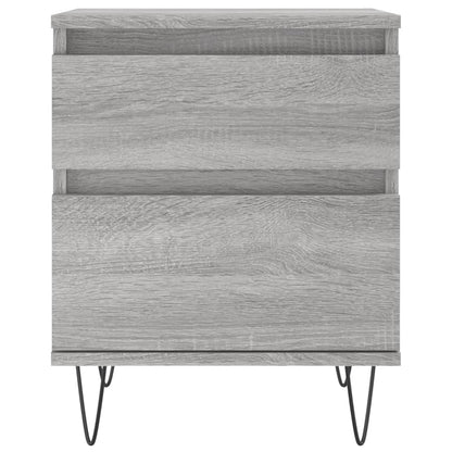 Comodini 2pz Grigio Sonoma 40x35x50 cm in Legno Multistrato - homemem39