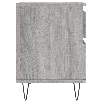 Comodini 2pz Grigio Sonoma 40x35x50 cm in Legno Multistrato - homemem39