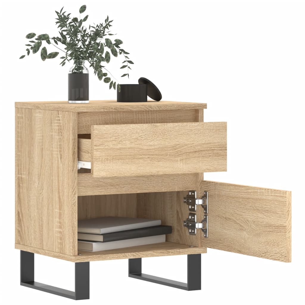 Comodino Rovere Sonoma 40x35x50 cm in Legno Multistrato