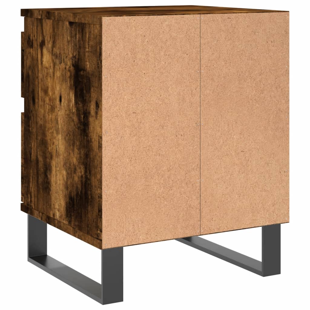Comodini 2pz Rovere Fumo 40x35x50 cm in Legno Multistrato - homemem39