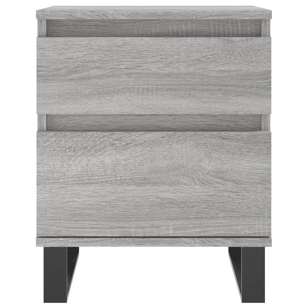 Comodini 2pz Grigio Sonoma 40x35x50 cm in Legno Multistrato - homemem39