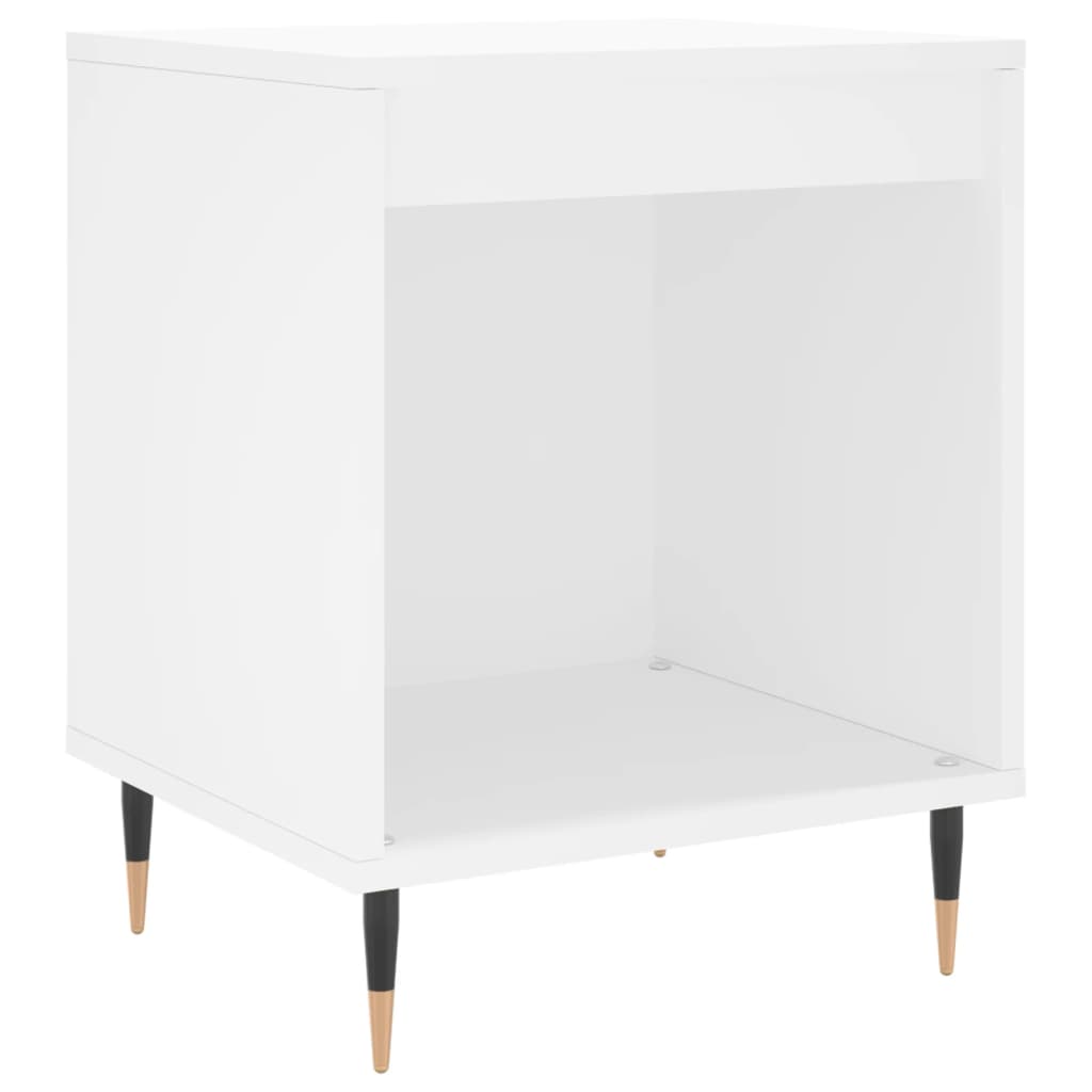 Comodino Bianco 40x35x50 cm in Legno Multistrato - homemem39