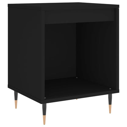 Comodino Nero 40x35x50 cm in Legno Multistrato - homemem39