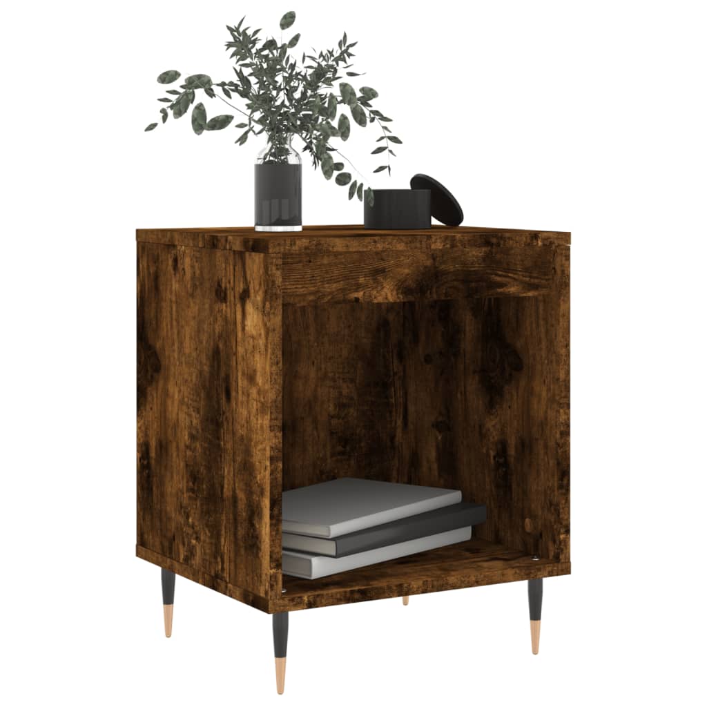 Comodini 2pz Rovere Fumo 40x35x50 cm in Legno Multistrato | homemem39