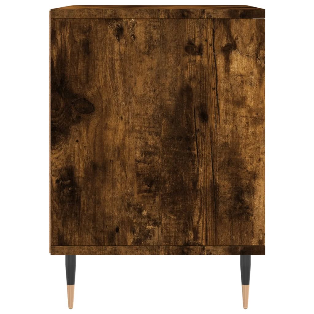 Comodini 2pz Rovere Fumo 40x35x50 cm in Legno Multistrato | homemem39