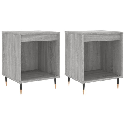 Comodini 2pz Grigio Sonoma 40x35x50 cm in Legno Multistrato | homemem39