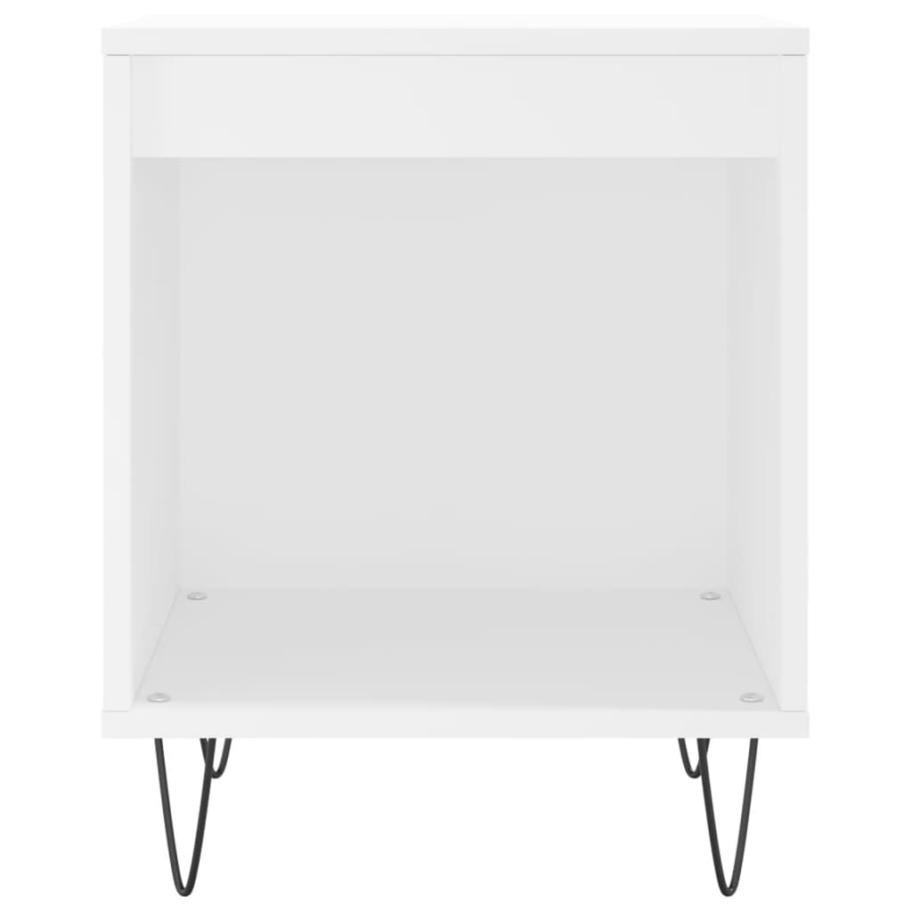 Comodini 2pz Bianchi 40x35x50 cm in Legno Multistrato - homemem39